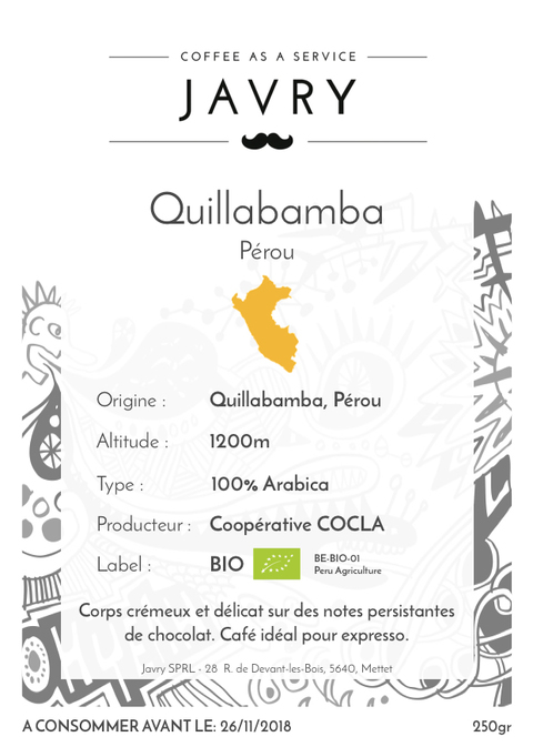 BIO - Cocla - Quillabamba, Pérou - 250g - Moulu