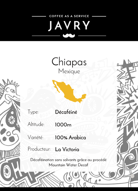 BIO - DECAF - Chiapas, Mexique - 500g - Moulu