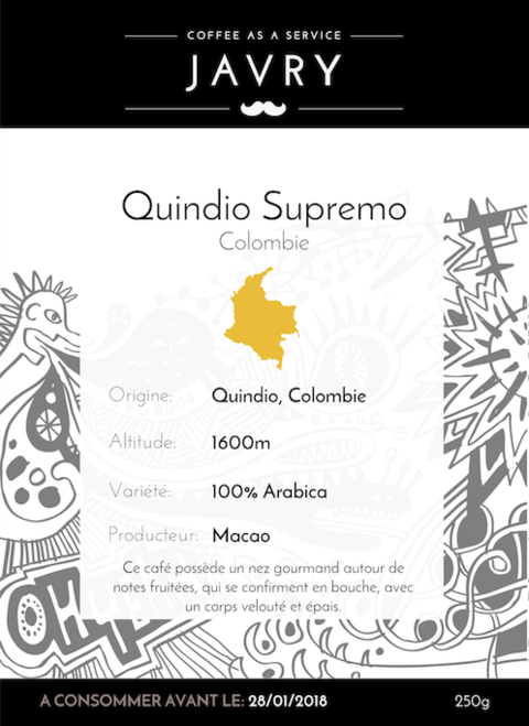 Macao - Quindio, Colombie - 250g - Grains