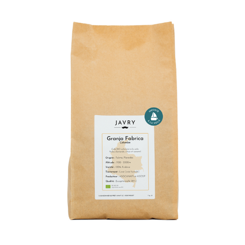 Café Granja Fabrica BIO importé à la voile - 1 Kg - Grains