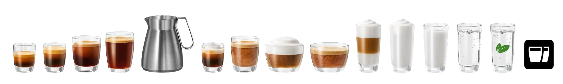 boissons chaudes et cafés possibles avec la Jura Giga X8