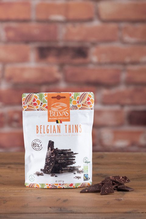 Fine organic Belgian chocolate breaks (coconut - 85% -120g)