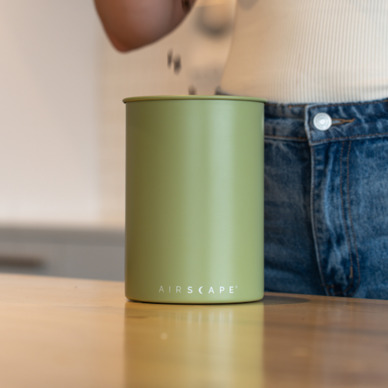 Airscape - Boîte à café hermétique métal vert anis 500 g 2