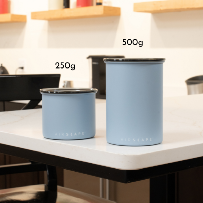 Airscape - Boîte à café hermétique métal gris bleuté 250 g 2