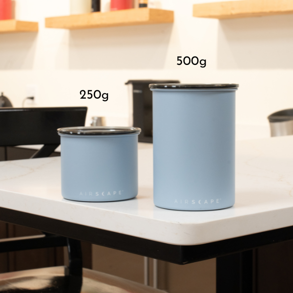 Airscape - Boîte à café hermétique métal gris bleuté 250 g