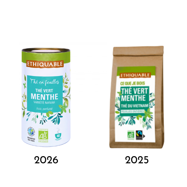 Organische groene muntthee in bulk - 80gr