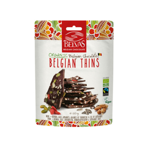 Fines brisures Belvas - chocolat BIO 60% Quinoa et Goji