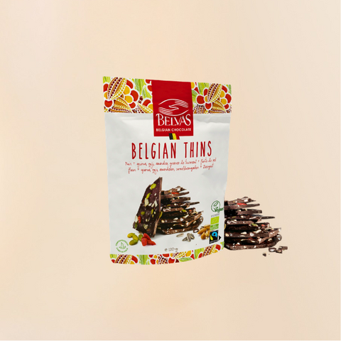 Fines brisures Belvas - chocolat BIO 60% Quinoa et Goji