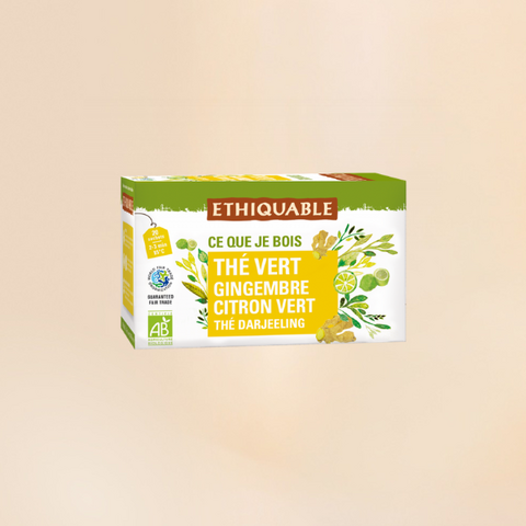 Green tea ginger lime Ethiquable