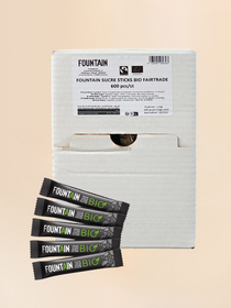 Organic and Fairtrade sugar sachets - 3,6gr - 600 pieces