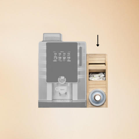 Beker- en accessoiredispensermeubel voor de koffiezet