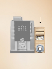 Beker- en accessoiredispensermeubel voor de koffiezet